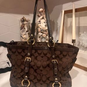 Coach Brown Signature Shoulder Bag SOLD